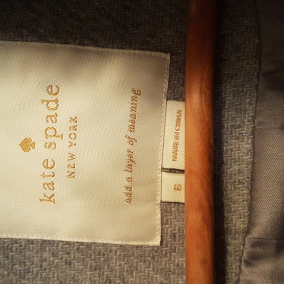 Kate Spade Faux Fur trim coat - Picture 3 of 7